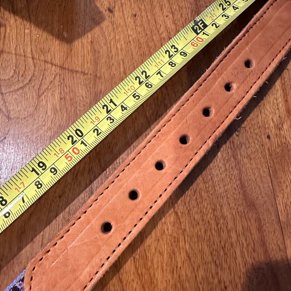NEW large Tan Leather handmade dog collar